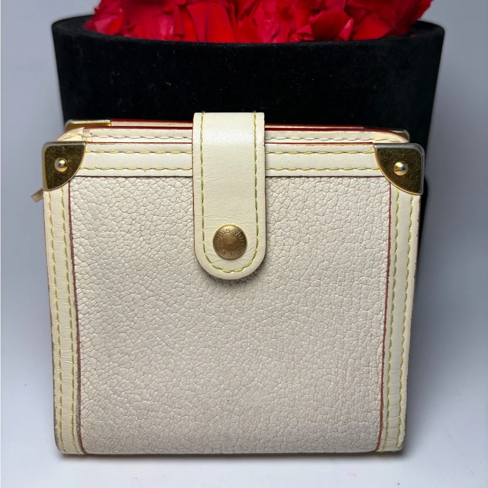 Louis Vuitton Suhali Compact Leather Ivory Wallet